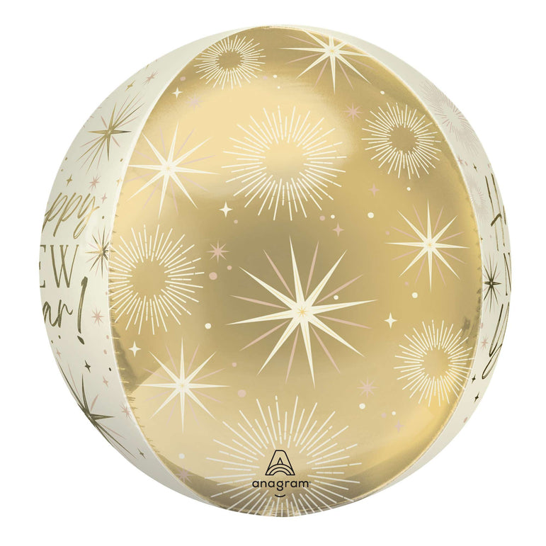 Golden Soiree New Year Orbz Balloon