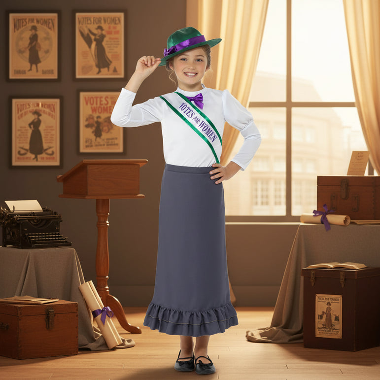 Child Victorian Suffragette Girl Costume