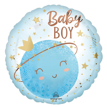 Little Moon Boy Round Foil Balloon 18in