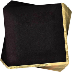 Jet Black with Hot Stamped Beverage Napkin 16count
