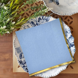 Ice Blue with Hot Stamped Beverage Napkin 16count