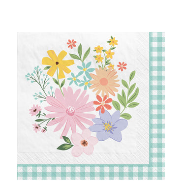 Springtime Blooms Beverage Napkins 16pcs