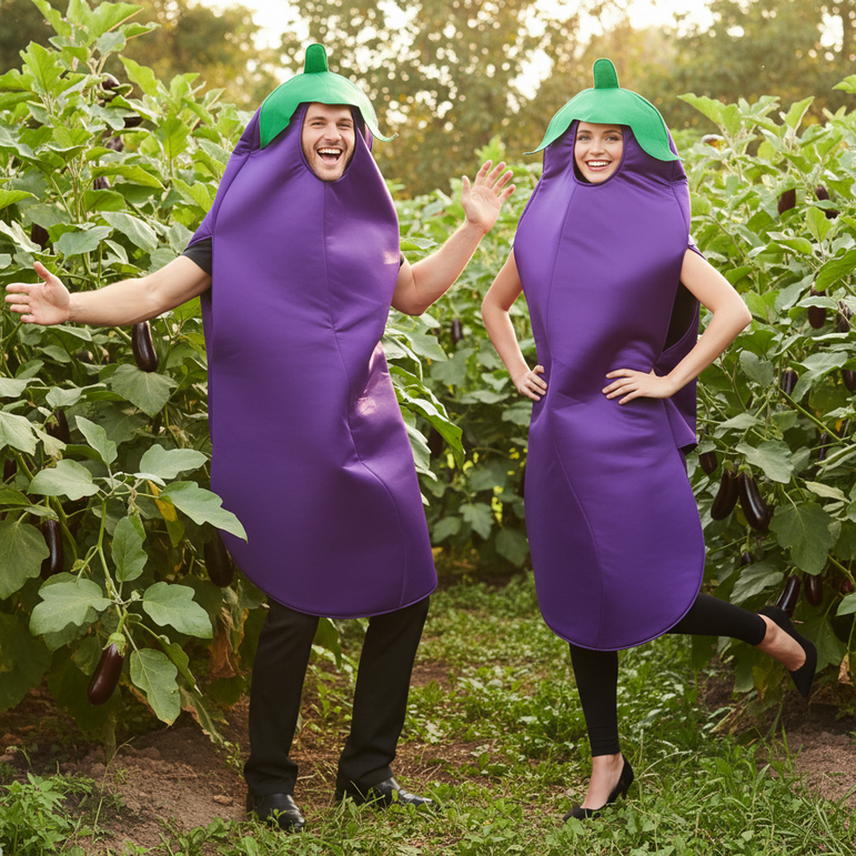 Adult Aubergine Vegetable Dress-Up Costume