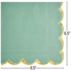 Willow with Hot Stamped Scalloped Edge Lunch Napkin 16count