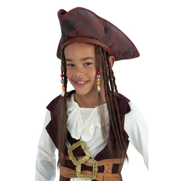 Child Pirate Hat with Dreadlocks