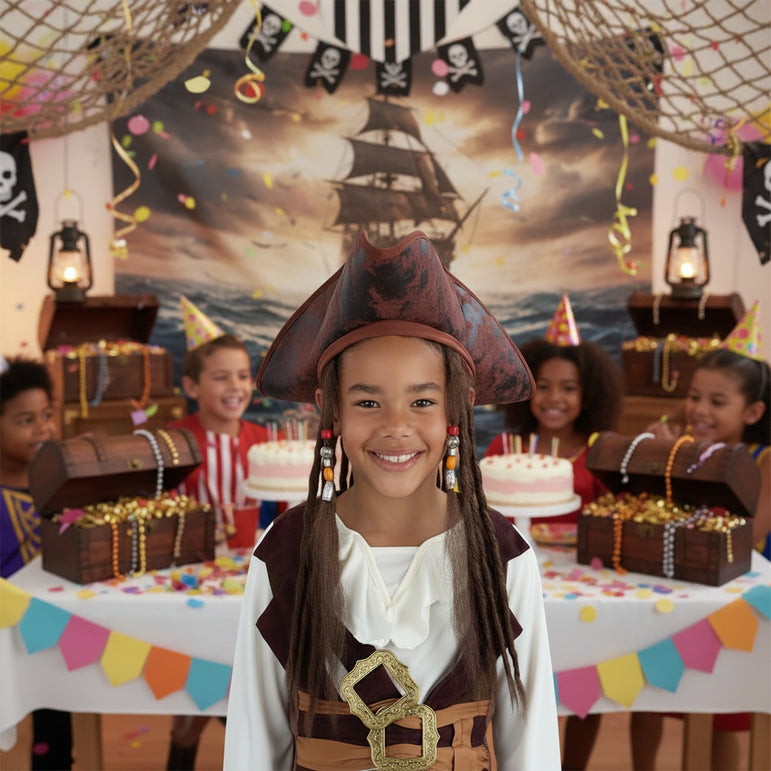Child Pirate Hat with Dreadlocks