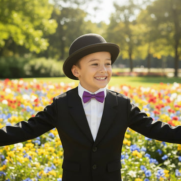 Child Victorian Bowler Black Hat