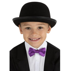 Child Victorian Bowler Black Hat