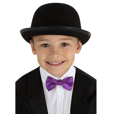 Child Victorian Bowler Black Hat