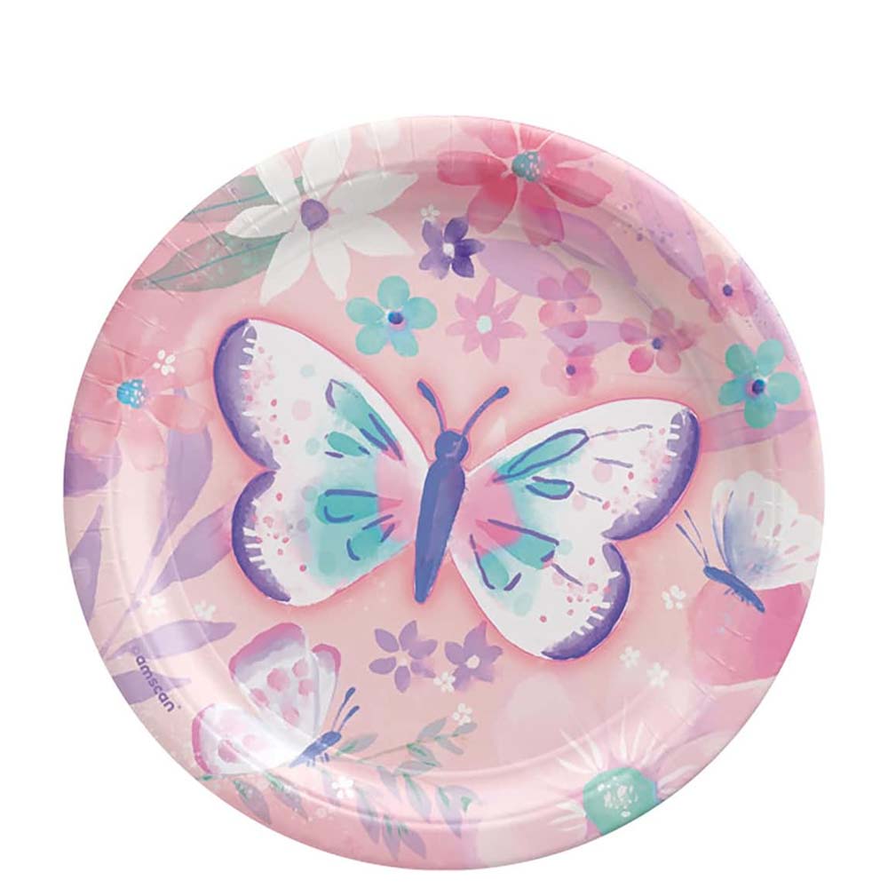 Flutter Round Paper Plates 7in 8pcs