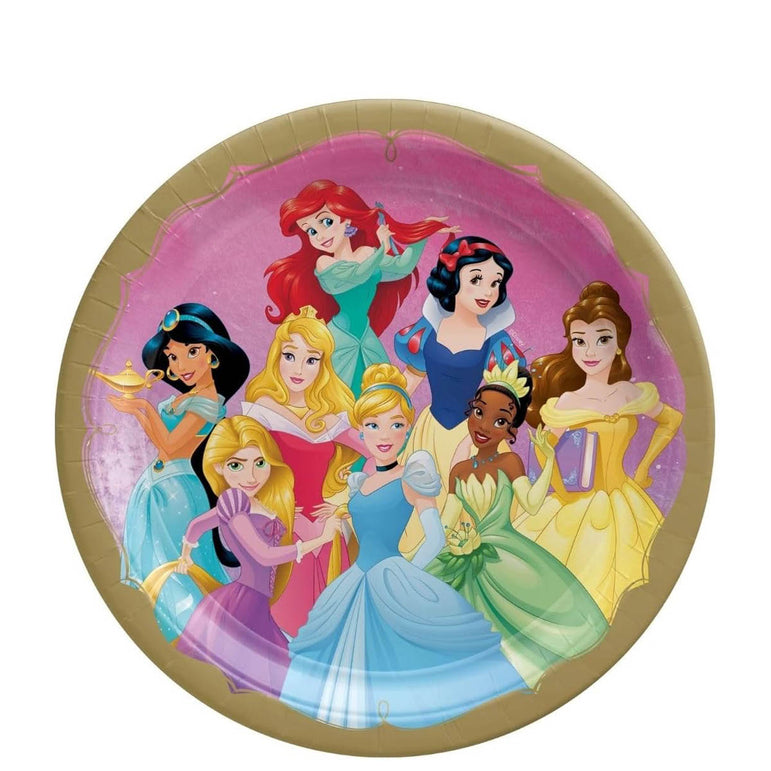 Disney Princess Round Paper Plates 7inches 8pcs