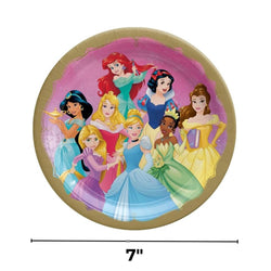 Disney Princess Round Paper Plates 7inches 8pcs