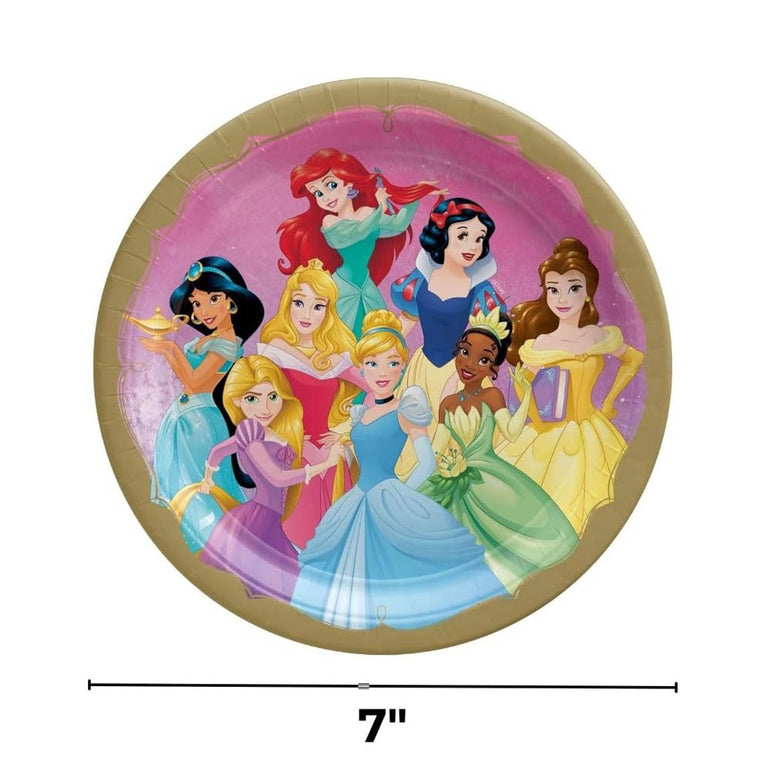 Disney Princess Round Paper Plates 7inches 8pcs