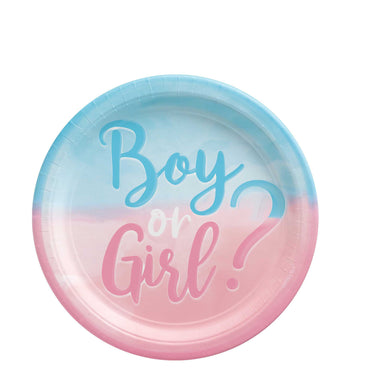 The Big Reveal Round Paper Plates 7in, 8pcs