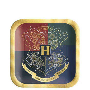 Harry Potter Hogwartz University Metallic Paper Plates 7in, 8pcs