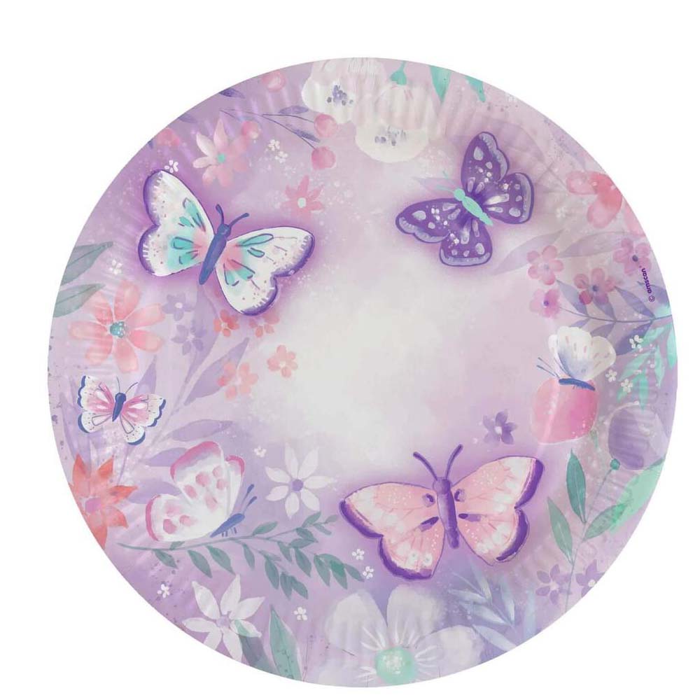 Flutter Round Paper Plates 9in, 8pcs