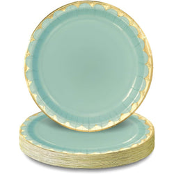 Willow Metallic Paper Plates 6.75in 8pcs