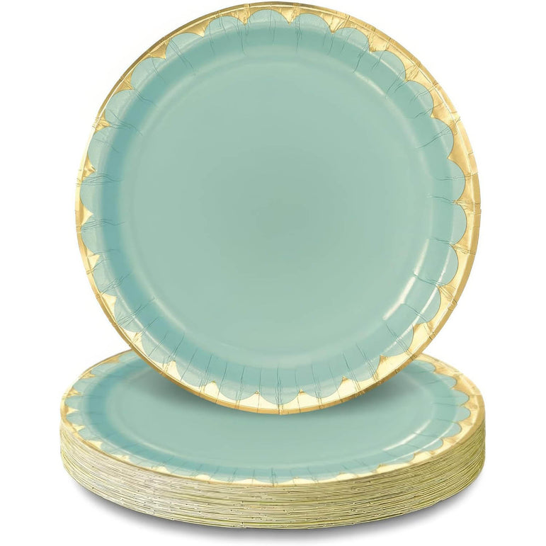 Willow Metallic Paper Plates 6.75in 8pcs