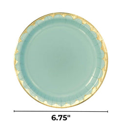 Willow Metallic Paper Plates 6.75in 8pcs