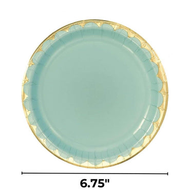 Willow Metallic Paper Plates 6.75in 8pcs