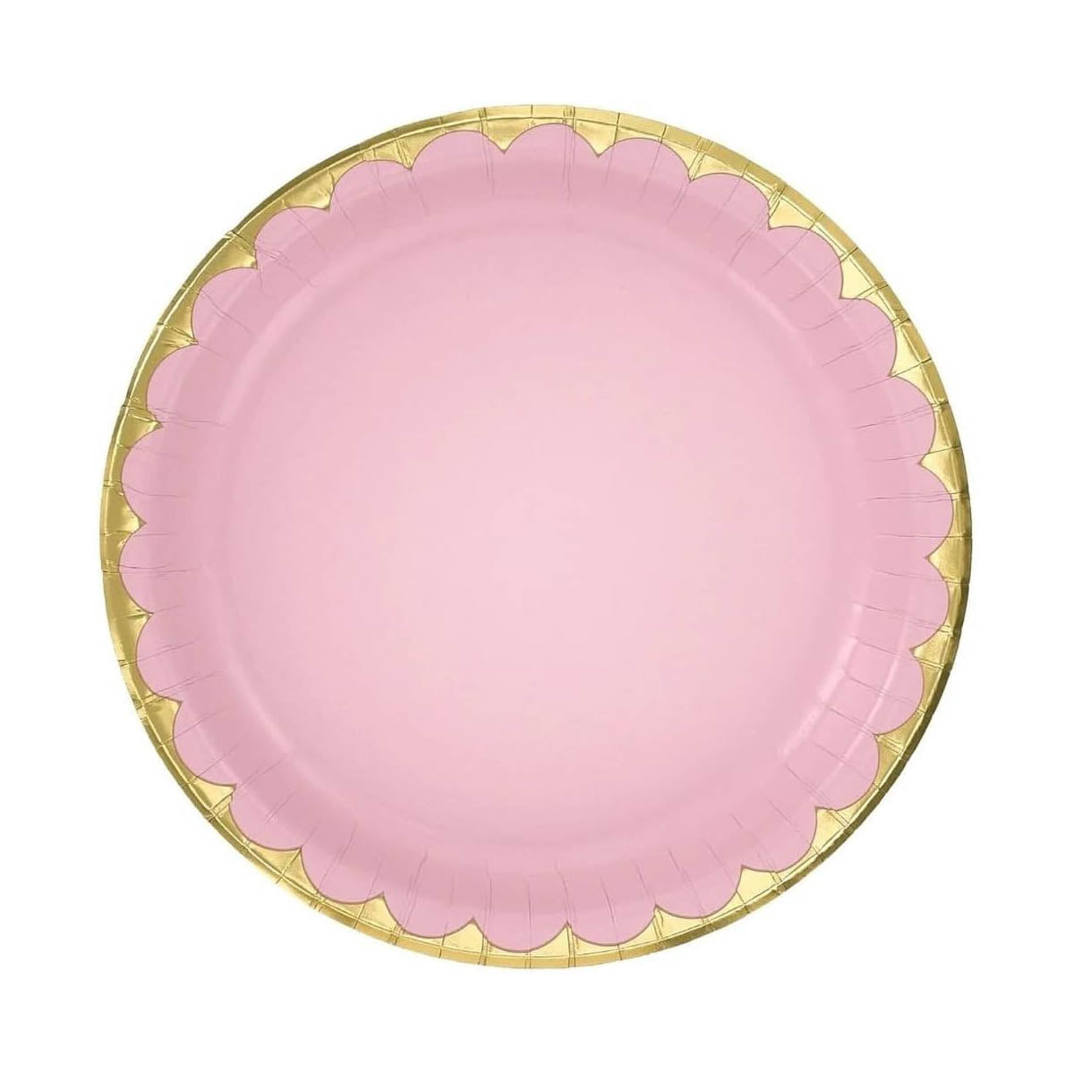 Rose Metallic Paper Plates 6.75in 8pcs