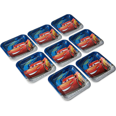 Cars 3 Square Paper Plates 9in, 8pcs