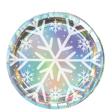 Iridescent Paper Plates 9in, 8pcs