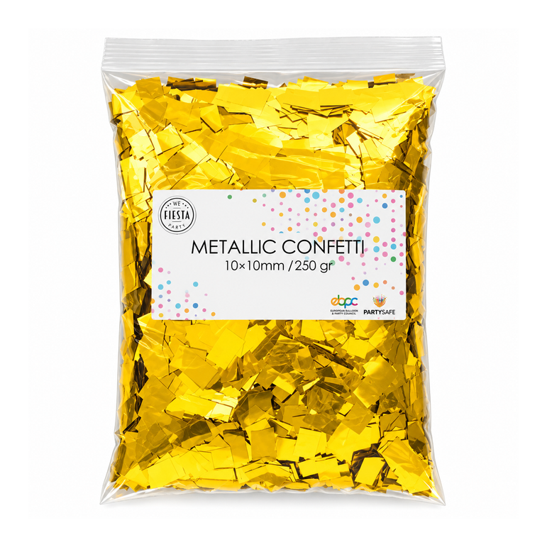 Gold Square Confetti, 10x10mm, 250g