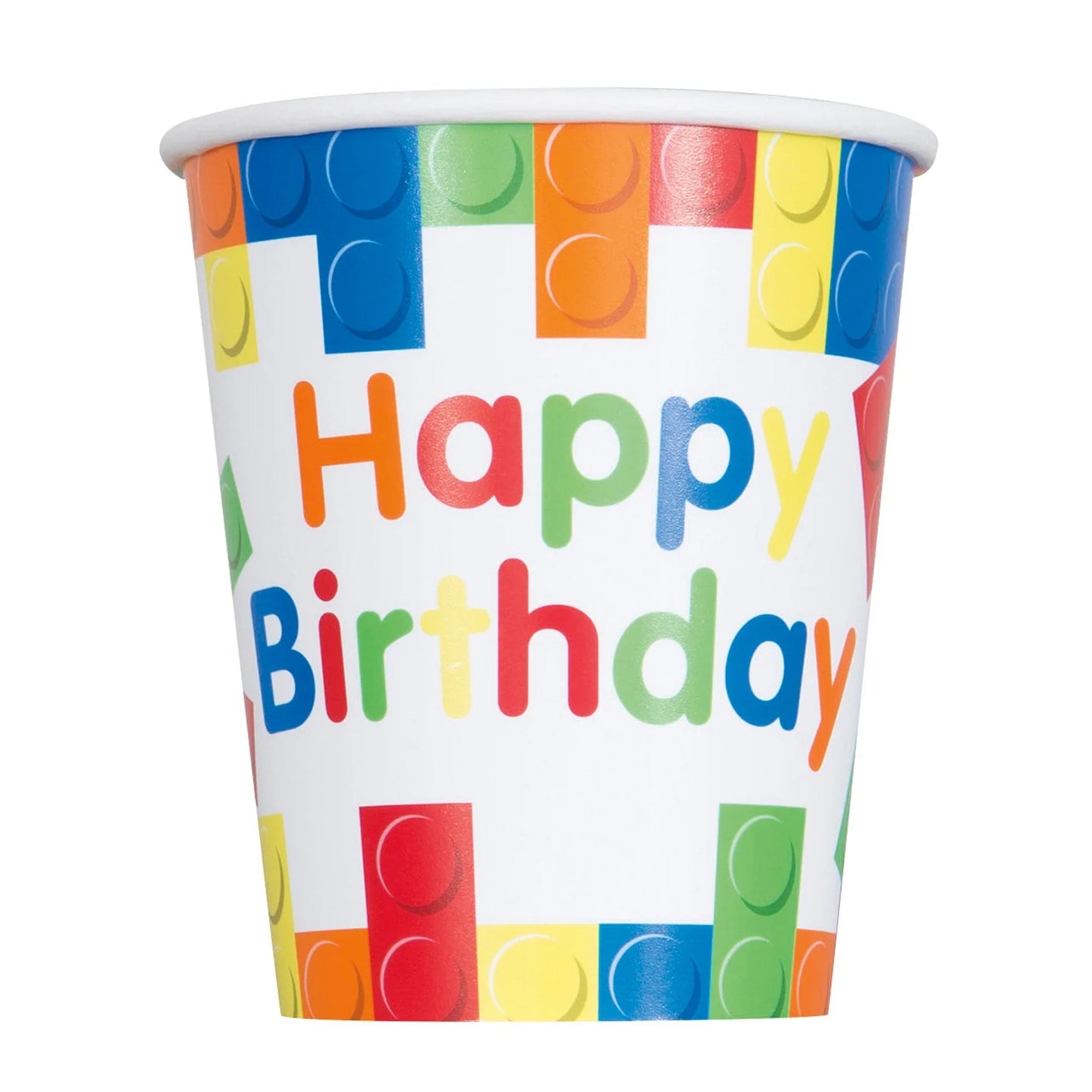 Building Blocks Birthday Paper Cups 9oz 8pcs