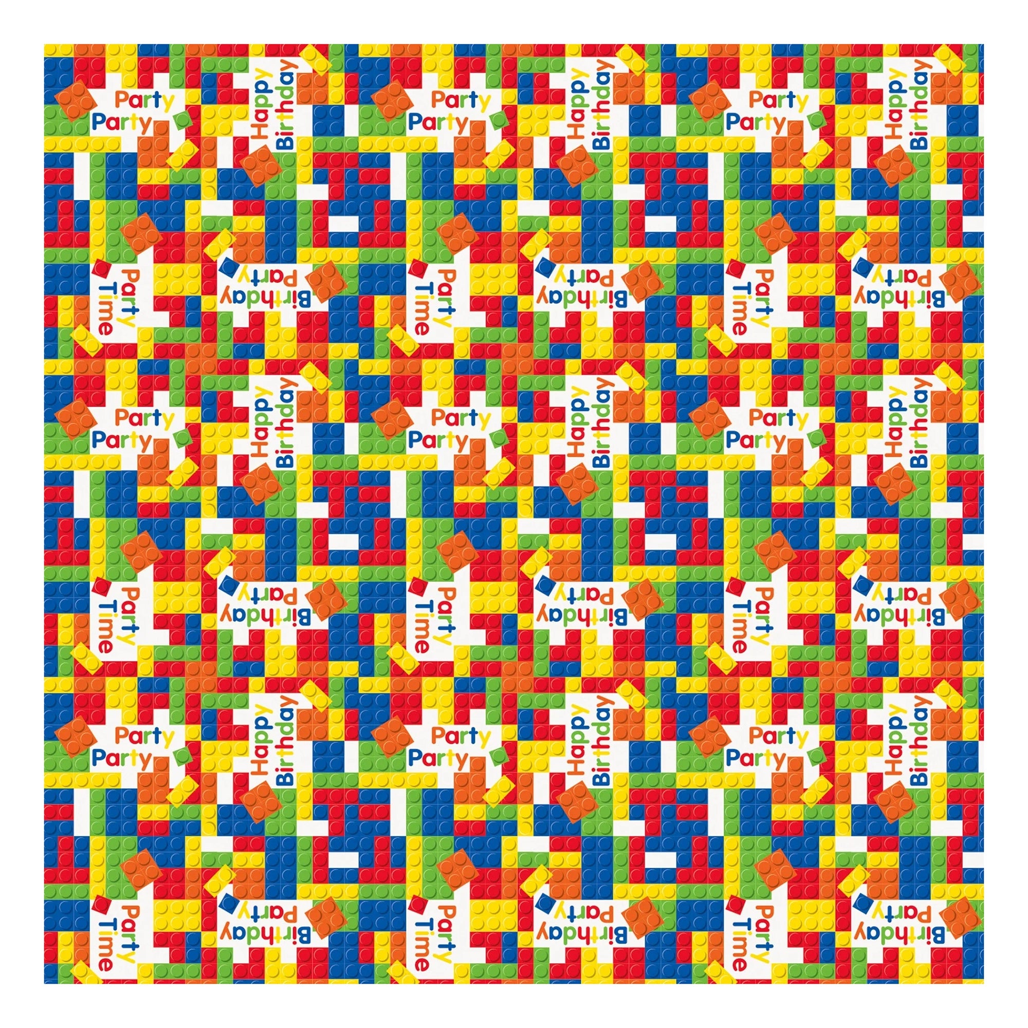 Building Blocks Birthday Giftwrap Roll 30x60in