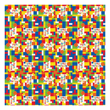 Building Blocks Birthday Giftwrap Roll 30x60in