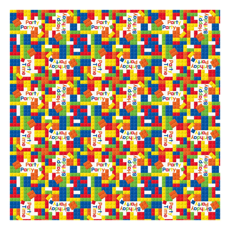 Building Blocks Birthday Giftwrap Roll 30x60in
