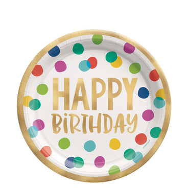 Happy Dots Paper Plates 10in 8pcs