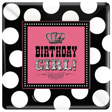 Rocker Princess Square Plate 10in, 8pcs