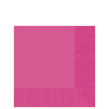 Bright Pink 2-Ply Beverage Napkins 40cts