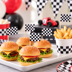 Racing Flag Party Picks, 50pcs