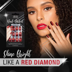Red Metallic Ardell Nails