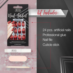 Red Metallic Ardell Nails