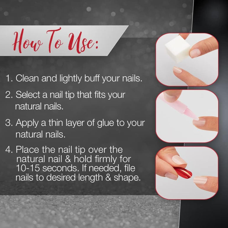 Red Metallic Ardell Nails