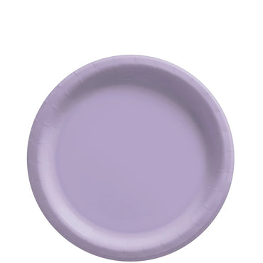 Lavender Round Paper Plates 6.75in, 20pcs