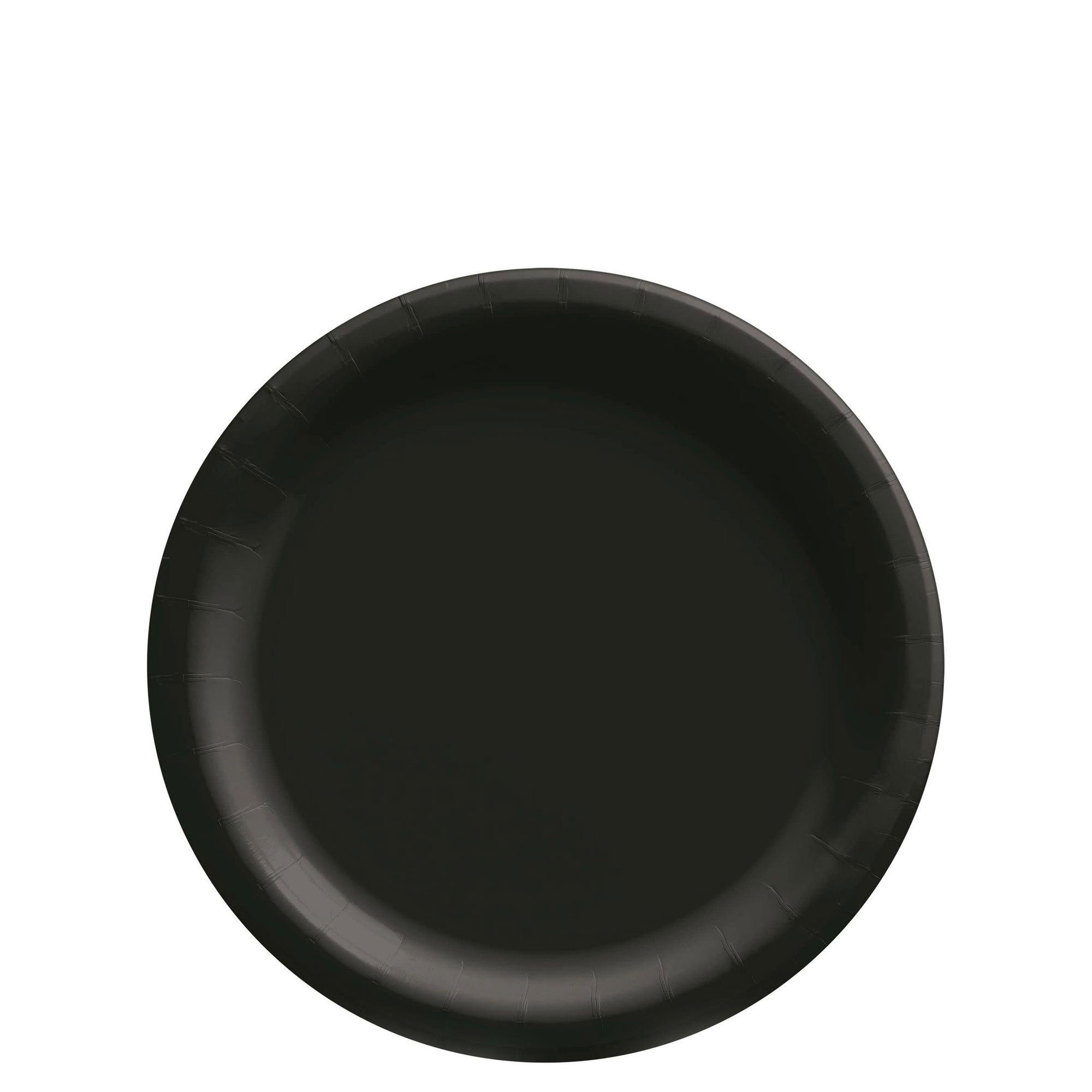 Jet Black Round Paper Plates Midcount 6in, 20pcs