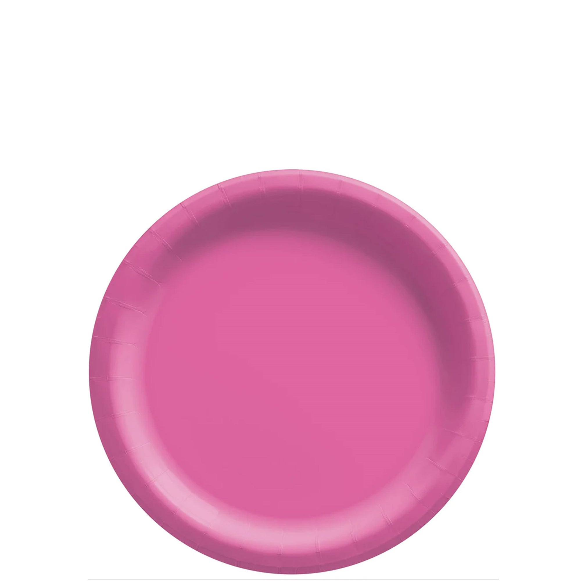 Bright Pink Round Paper Plates 6.75, 20pcs