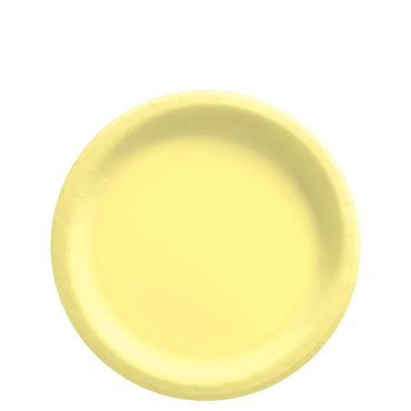 Light Yellow Round Paper Plates Midcount 6in 20pcs