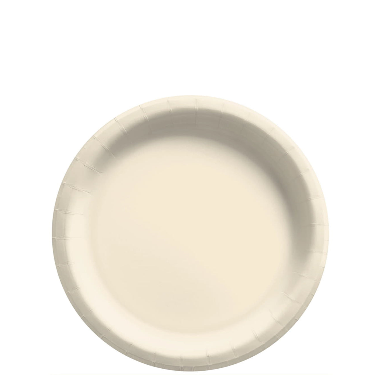 Vanilla Creme Round Paper Plates 6.75in, 20pcs