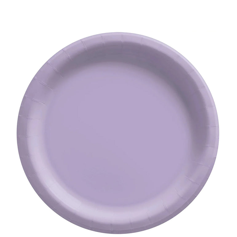 Lavender Round Paper Plates 8in,20pcs