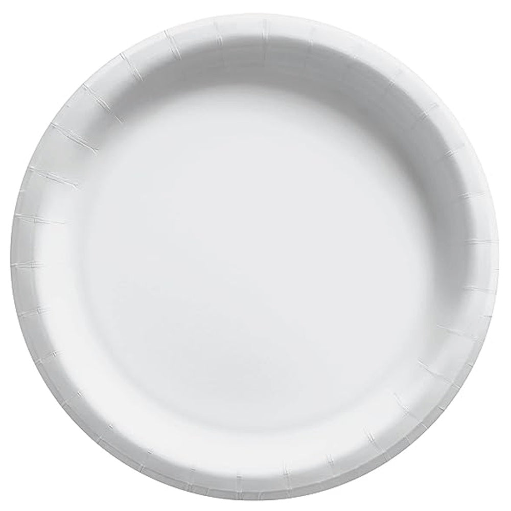 Frosty White Round Paper Plates Midcount 8in, 20pcs
