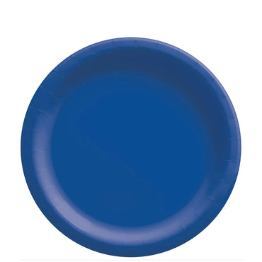 Bright Royal Blue Round Paper Plates Midcount 8in, 20pcs