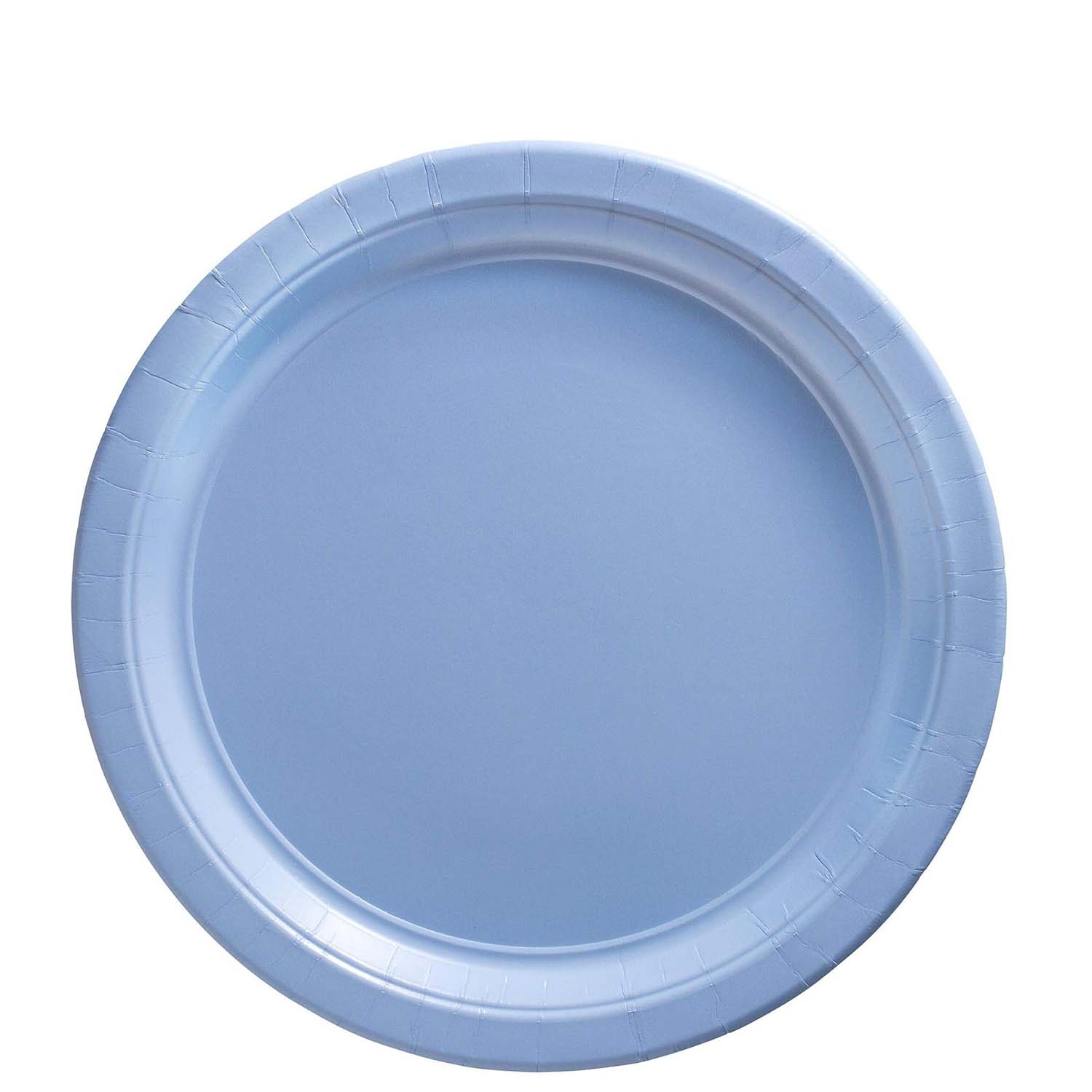 Pastel Blue Round Paper Plates Midcount 8in 20pcs