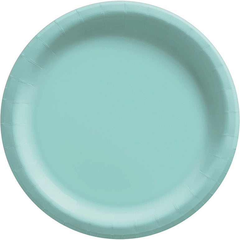 Robins Egg Blue Round Paper Plates Midcount 8in, 20pcs