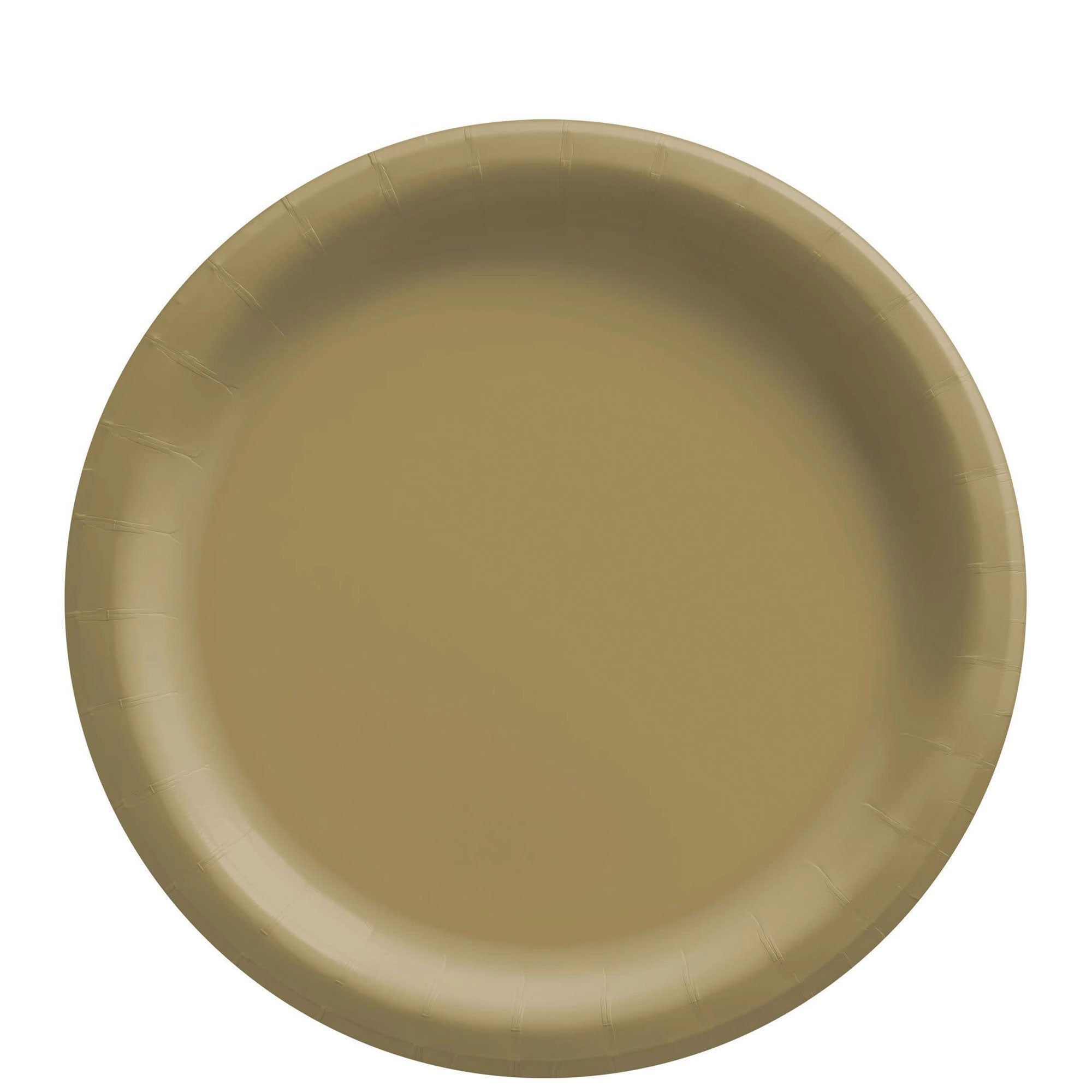 Gold Round Paper Plates Midcount 8in, 20pcs
